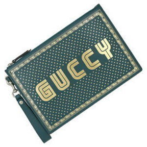 Gucci Clutch Bag GUCCY Calf Green SEGA Pochette Shoulder Bag Zipper